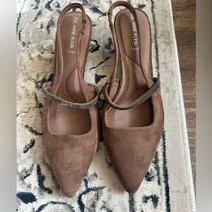 Anne Klein Akolina embellished slingback heels